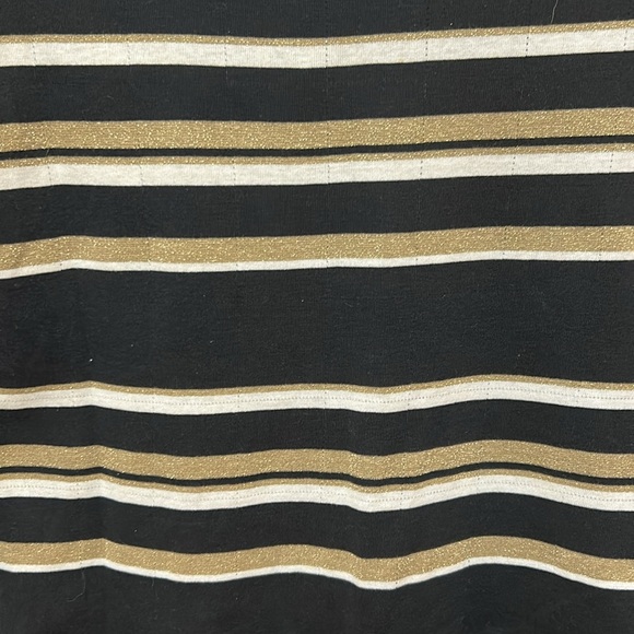 Escada Black and Gold Glittery Striped  Sweater Top - Picture 5 of 12